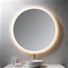 neoro n50 Metal Touch specchio illuminato Ø 120 cm, con illuminazione su tutto il perimetro, diretta + indiretta, BN0036MI, n50 [Specchi > Specchi]