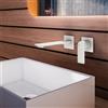 Mariner Arya rubinetto lavabo a parete proiezione: 200 mm, per corpo incasso move, ARY1000-BO+BOQ0059-BO, Arya bianco opaco [Rubinetteria Bagno > Rubinetteria Lavabo]