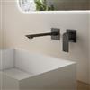 Mariner Arya rubinetto lavabo a parete proiezione: 200 mm, per corpo incasso move, ARY1000-GM+BOQ0059-GM, Arya antracite spazzolato [Rubinetteria Bagno > Rubinetteria Lavabo]