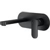 Mariner Uno rubinetto lavabo a parete proiezione: 220 mm, incluso corpo incasso, UNO0055-NO, Uno nero opaco [Rubinetteria Bagno > Rubinetteria Lavabo]