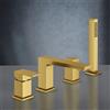Mariner Quadra rubinetto vasca 4 fori per montaggio su bordo vasca, QUA0125-OB, Quadra oro spazzolato [Rubinetteria Bagno > Rubinetteria Vasca]