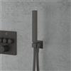 Mariner set doccetta in metallo con presa d'acqua e supporto doccetta, WLS3100-GR, Kobra; Otto; Quadra grafite opaco [Rubinetteria Bagno > Set Doccia]
