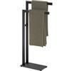 Zack LINEA portasciugamani da terra, 40593, LINEA nero opaco [Accessori Bagno > Portasciugamani]