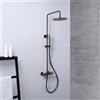 Mariner Volta sistema doccia con termostatico, doccetta ad asta di metallo e soffione doccia in acciaio inox rotondo, WLS6302-GR, Arya; Logica; Tao; Uno; Volta grafite opaco [Rubinetteria Bagno > Colonne Doccia]