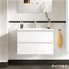 evineo ineo2 mobile La: 100 cm, 2 scomparti estraibili, con maniglia incassata, per evineo ineo2 lavabo,, BE0702WH, ineo2 [Mobili da Bagno > Mobili Lavabo]