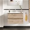 evineo ineo2 mobile La: 100 cm, 2 scomparti estraibili, con maniglia incassata, per evineo ineo2 lavabo,, BE0702OP, ineo2 [Mobili da Bagno > Mobili Lavabo]