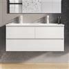 evineo ineo2 mobile La: 120 cm, 3 scomparti estraibili, con maniglia incassata, per evineo ineo2 lavabo doppio,, BE0703WH, ineo2 [Mobili da Bagno > Mobili Lavabo]