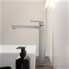 Mariner Quadra rubinetto lavabo con corpo del rubinetto rialzato, QUA0052-CS, Quadra cromo spazzolato [Rubinetteria Bagno > Rubinetteria Lavabo]