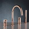 Mariner Logica rubinetto vasca 4 fori per montaggio su bordo vasca, LOG0125-RG, Logica oro rosa [Rubinetteria Bagno > Rubinetteria Vasca]