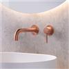 Mariner Logica rubinetto lavabo a parete proiezione 212 mm, per corpo incasso move, LOG1000-RS+BOT0058-RS, Logica rame opaco vintage [Rubinetteria Bagno > Rubinetteria Lavabo]