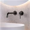 Mariner Logica rubinetto lavabo a parete proiezione: 212 mm, incluso corpo incasso move, LOG1000-GR+INT0035-GR+BOT0058-GR, Logica grafite opaco [Rubinetteria Bagno > Rubinetteria Lavabo]