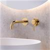 Mariner Logica rubinetto lavabo a parete proiezione: 212 mm, incluso corpo incasso move, LOG1000-OR+INT0035-OR+BOT0058-OR, Logica oro [Rubinetteria Bagno > Rubinetteria Lavabo]