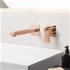 Mariner Quadra rubinetto lavabo a parete proiezione: 200 mm, per corpo incasso move, QUA1000-RG+BOQ0258-RG, Quadra oro rosa [Rubinetteria Bagno > Rubinetteria Lavabo]