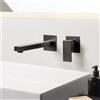 Mariner Quadra rubinetto lavabo a parete proiezione: 200 mm, incluso corpo incasso move, QUA1000-GR+INT0035-GR+BOQ0258-GR, Quadra grafite opaco [Rubinetteria Bagno > Rubinetteria Lavabo]