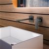 Mariner Arya rubinetto lavabo a parete proiezione: 200 mm, per corpo incasso move, ARY1000-GR+BOQ0059-GR, Arya grafite opaco [Rubinetteria Bagno > Rubinetteria Lavabo]