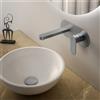 Mariner Uno rubinetto lavabo a parete proiezione: 220 mm, incluso corpo incasso, UNO0055-CS, Uno cromo spazzolato [Rubinetteria Bagno > Rubinetteria Lavabo]