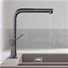hansgrohe Talis M54 rubinetto da cucina, orientabile, estraibile, 72808340, Talis M54 nero cromato spazzolato [Rubinetteria da Cucina > Rubinetti da Cucina]