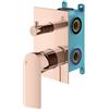 Mariner Arya set vasca/doccia per 2-3 uscite, incluso corpo incasso, ARY1901-RG+INT9036-00, Arya oro rosa [Rubinetteria Bagno > Rubinetteria Doccia]