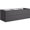 neoro n50 mobile La: 140 cm con 2 scomparti estraibili, BN0496GR, n50 [Mobili da Bagno > Mobili Lavabo]