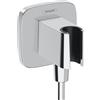 hansgrohe Fixfit Porter Q supporto doccetta con attacco per tubo flessibile, 26887000, Fixfit Porter Q cromo [Rubinetteria Bagno > Prese d'Acqua]