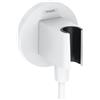 hansgrohe Fixfit Porter S supporto doccetta con attacco per tubo flessibile, 26888700, Fixfit Porter S bianco opaco [Rubinetteria Bagno > Prese d'Acqua]