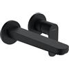 hansgrohe Rebris S rubinetto lavabo a parete, 72528670, Rebris S nero opaco [Rubinetteria Bagno > Rubinetteria Lavabo]