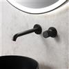 Fortis Brera Grip rubinetto lavabo a parete, SET incluso corpo incasso,, 7G20801BB, Brera Grip nero spazzolato [Rubinetteria Bagno > Rubinetteria Lavabo]