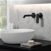 Fortis Mosa rubinetto lavabo a parete, SET incluso corpo incasso,, 0920800MB, Mosa nero opaco [Rubinetteria Bagno > Rubinetteria Lavabo]