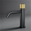 Mariner Logica Shine rubinetto lavabo, LOS0053-NOOB, Logica Shine nero opaco/oro spazzolato [Rubinetteria Bagno > Rubinetteria Lavabo]
