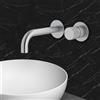 Mariner Logica Shine rubinetto lavabo a parete proiezione 212 mm, per corpo incasso move, LOS1000-CS+BOT0058-CS, Logica Shine cromo spazzolato [Rubinetteria Bagno > Rubinetteria Lavabo]