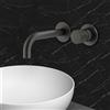 Mariner Logica Shine rubinetto lavabo a parete proiezione 212 mm, per corpo incasso move, LOS1000-GR+BOT0058-GR, Logica Shine grafite opaco [Rubinetteria Bagno > Rubinetteria Lavabo]