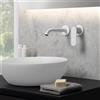 Fortis Mosa rubinetto lavabo a parete, SET incluso corpo incasso,, 0920800MW, Mosa bianco opaco [Rubinetteria Bagno > Rubinetteria Lavabo]