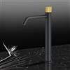 Mariner Logica Shine rubinetto lavabo XL con corpo del rubinetto rialzato, LOS0052XL-NOOB, Logica Shine nero opaco/oro spazzolato [Rubinetteria Bagno > Rubinetteria Lavabo]