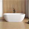 rivea Malie vasca da bagno freestanding per sistemi di scarico e troppopieno personalizzati L: 180 La: 80 cm, BR0072WH, Malie bianco [Vasche da Bagno > Vasche da Bagno Freestanding]