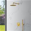 Mariner sistema doccia con Eden edge termostato incl. corpo incasso, soffione doccia rotondo e set doccetta in metallo, EDE2902-OB#Set2, Eden oro spazzolato [Rubinetteria Bagno > Sistemi Doccia da Incasso]