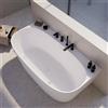 neoro n50 vasca da bagno a parete L: 160 La: 84,5 A: 55 cm, con superficie facile da pulire, BN0514WM, n50 bianco opaco [Vasche da Bagno > Vasche da Bagno a Parete]