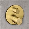Fortis round NUOVO termostatico per 2 uscite, per corpo incasso Toya, 78691THBG, Brera; Brera Grip; Bria; Fiera; Lica; Lica Sense; Mosa; Nolo; Toya oro spazzolato [Rubinetteria Bagno > Rubinetteria Doccia]