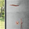 Mariner sistema doccia con termostatico Eden edge incl. corpo incasso, pannello pioggia con 1 tipo di getto e set doccetta in metallo, EDE2902-RS#Set5, Eden rame opaco vintage [Rubinetteria Bagno > Sistemi Doccia da Incasso]