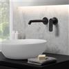 Fortis Mosa rubinetto lavabo a parete, SET incluso corpo incasso,, 0920801MB, Mosa nero opaco [Rubinetteria Bagno > Rubinetteria Lavabo]