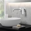 Fortis Mosa rubinetto lavabo a parete, SET incluso corpo incasso,, 0920801MW, Mosa bianco opaco [Rubinetteria Bagno > Rubinetteria Lavabo]