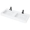 neoro n50 area lavabo doppio La: 120,5 P: 51,5 cm, BN0156WM, n50 bianco opaco [Lavabi > Lavabi Doppi]