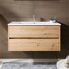 RIHO Porto mobile sottolavabo, 2 scomparti estraibili, F014009DP6, Porto [Mobili da Bagno > Mobili Lavabo]