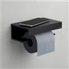 Viverso AGA Design L / U Porta rotolo con mensola, AL2020BM, AGA Design L; AGA Design U nero opaco [Accessori Bagno > Porta Rotolo]
