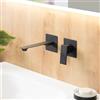 Fortis Zola rubinetto lavabo a parete, SET incluso corpo incasso,, V220800MB, Zola nero opaco [Rubinetteria Bagno > Rubinetteria Lavabo]