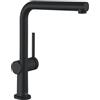 hansgrohe Talis M54 rubinetto da cucina, estraibile, orientabile, 72845670, Talis M54 nero opaco [Rubinetteria da Cucina > Rubinetti da Cucina]