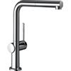 hansgrohe Talis M54 rubinetto da cucina, bassa pressione, orientabile, estraibile, 72860000, Talis M54 cromo [Rubinetteria da Cucina > Rubinetti da Cucina]