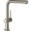 hansgrohe Talis M54 rubinetto da cucina, bassa pressione, orientabile, 72859800, Talis M54 acciaio inox spazzolato [Rubinetteria da Cucina > Rubinetti da Cucina]