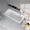 evineo ineo2 vasca da bagno rettangolare da incasso con scarico nella zona piedi, BE4030WH, ineo2 bianco [Vasche da Bagno > Vasche da Bagno Rettangolari]