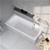 evineo ineo2 vasca da bagno rettangolare da incasso con scarico nella zona piedi, BE4032WH, ineo2 bianco [Vasche da Bagno > Vasche da Bagno Rettangolari]