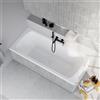 evineo ineo4 Vasca da bagno rettangolare da incasso con scarico centrale, BE4035WH, ineo4 bianco [Vasche da Bagno > Vasche da Bagno Rettangolari]